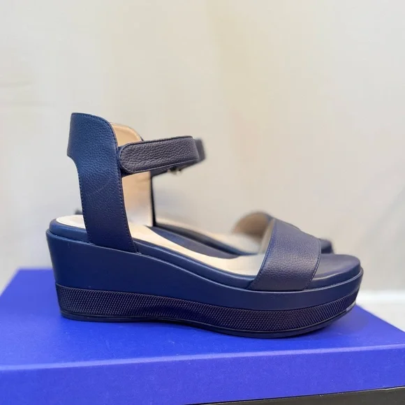 ❤️Cole Haan Navy Blue Platform Shoes Sz 7 - Picture 2 of 7